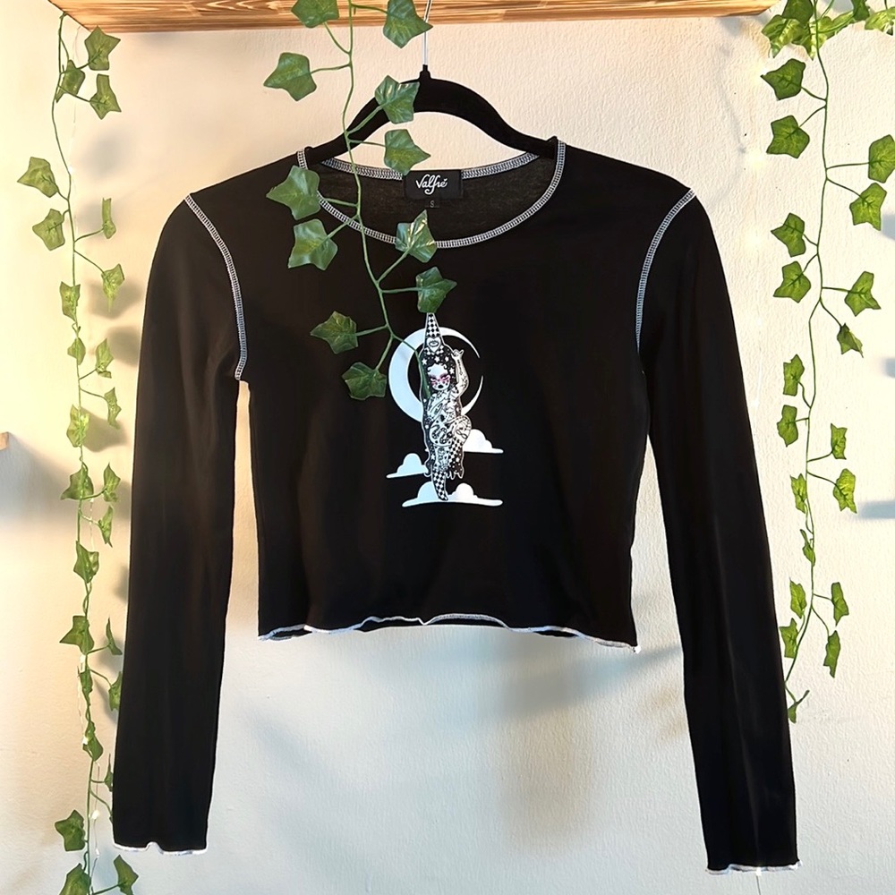 💋Valfré Witchy Black Long Sleeve Crop Top💋